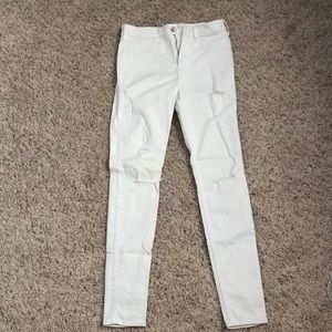 white hollister jeans
